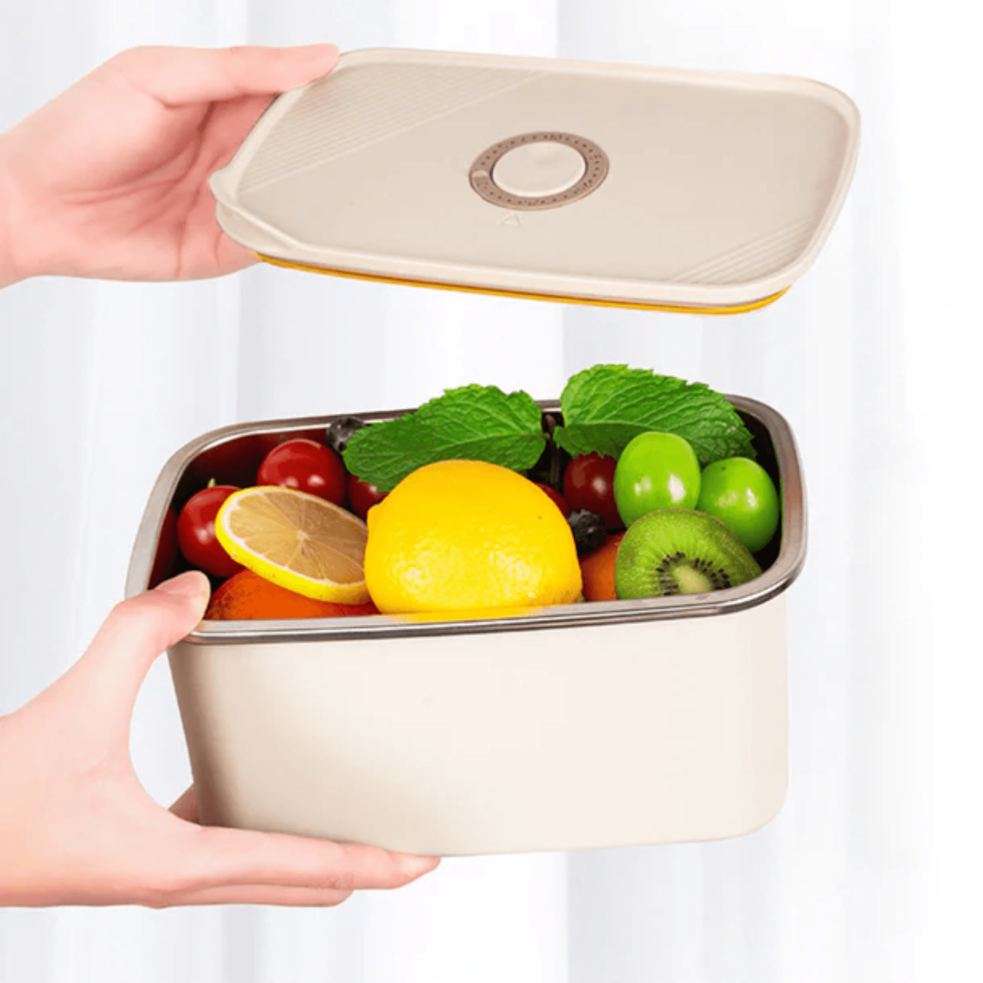 Multi-Functional Stainless Steel Food Storage Container | Leakproof Lid for Travel & Office