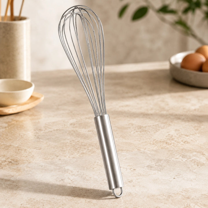 Stainless Steel Manual Hand Whisk | Coffee Frother, Egg Beater & Baking Whisk | Milk Frothing Mixer for Kitchen