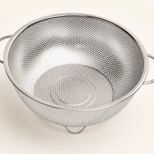 Stainless Steel Kitchen Strainer with Handle | Mesh Colander for Washing Rice, Vegetables, Fruits & Pasta