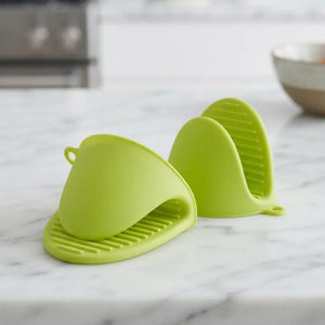 Silicone Oven Mittens (1 Pair) | Heat Resistant Baking Gloves with Finger Grip | Pot Holders for Cooking & Baking