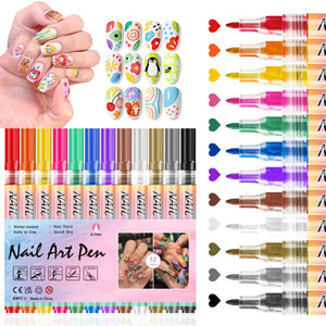 12-Color 3D Dotting Kit - DIY Nail Art for Everyone | Professional Nail Art Tools Kit for Home & Salon Use