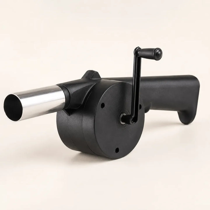 BBQ Fan Air Blower Manual Hand Crank Powered Barbecue Grill Tool Fire Starter for Outdoor Picnic Cooking Charcoal Campfire Fireplace