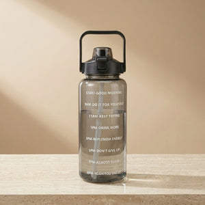 2L Motivational Water Bottle with Straw & Time Marker | Leakproof Large Capacity Sports Bottle for Gym, Office, School, Travel & Outdoor Activities