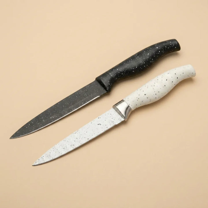 8-Inch High Carbon Stainless Steel Chef Knife | Speckled Non-Stick Coating | Sharp Kitchen Knife with Ergonomic Handle