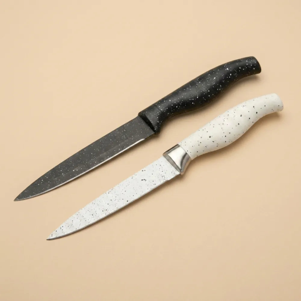 8-Inch High Carbon Stainless Steel Chef Knife | Speckled Non-Stick Coating | Sharp Kitchen Knife with Ergonomic Handle
