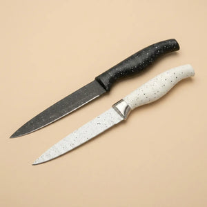 8-Inch High Carbon Stainless Steel Chef Knife | Speckled Non-Stick Coating | Sharp Kitchen Knife with Ergonomic Handle