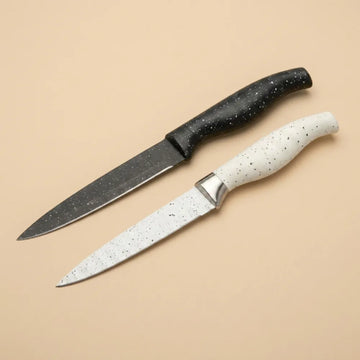 8-Inch High Carbon Stainless Steel Chef Knife | Speckled Non-Stick Coating | Sharp Kitchen Knife with Ergonomic Handle