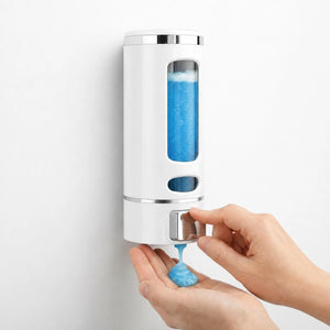 Wall Mounted Liquid Hand Wash Soap Dispenser | Refillable Manual Pump Dispenser for Bathroom & Kitchen