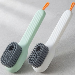 Shoe Cleaning Brush with Soap Dispenser Handle | Soft Bristle Scrubber for Shoes, Boots & Sneakers
