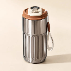Digital Temperature Display Coffee Mug | 316 Stainless Steel Vacuum Insulated Travel Mug with Leakproof Lid | Double Wall Thermal Tumbler