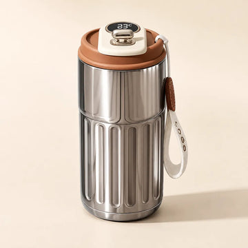 Digital Temperature Display Coffee Mug | 316 Stainless Steel Vacuum Insulated Travel Mug with Leakproof Lid | Double Wall Thermal Tumbler