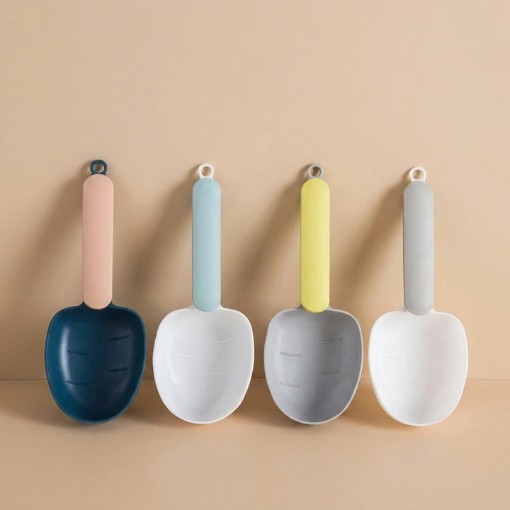 Multi-Purpose Grain Scoop with Sealing Clip | Food Measuring Spoon for Rice, Flour, Cereal & Pet Food (4 pic)