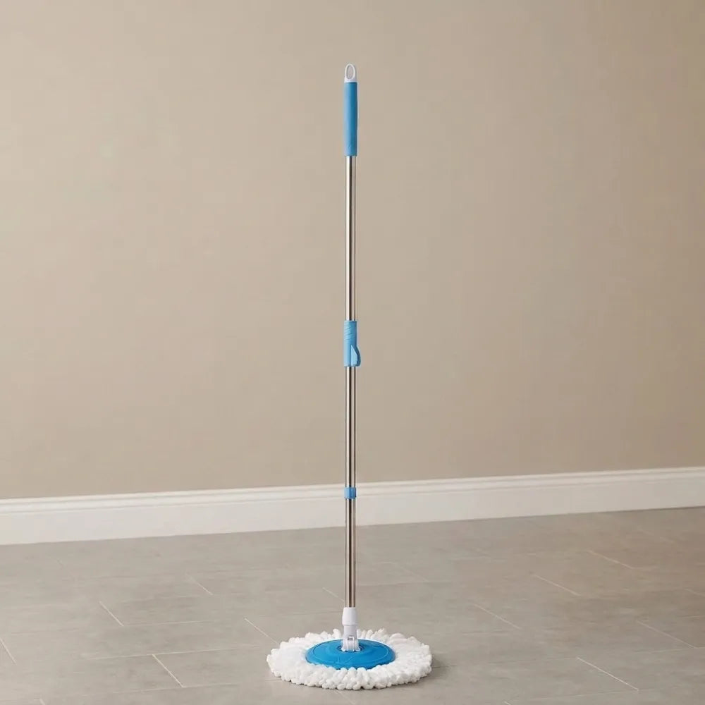Professional Spin Mop with Telescopic Handle | Adjustable Microfiber Floor Cleaning Mop for Tiles, Wood, Marble & Wall Dusting