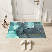 Luxury Marble Relax Time Door Mat | Anti-Slip Soft Floor Rug | Modern Bathroom & Entrance Home Decor Mat