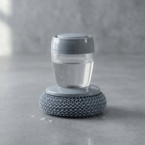 Dish Cleaning Brush with Soap Dispenser | Automatic Liquid Scrubber for Kitchen Sink & Dishwashing
