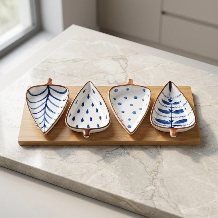 Multipurpose Snack Serving Dish with Compartments | Dry Fruit, Namkeen, Nuts, Candy & Fruit Serving Tray | Elegant Decorative Tableware for Home, Kitchen & Parties