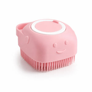Silicone Body Scrubber with Soap Dispenser – Soft Exfoliating Bath Brush for Babies, Kids, Men, Women & Pets