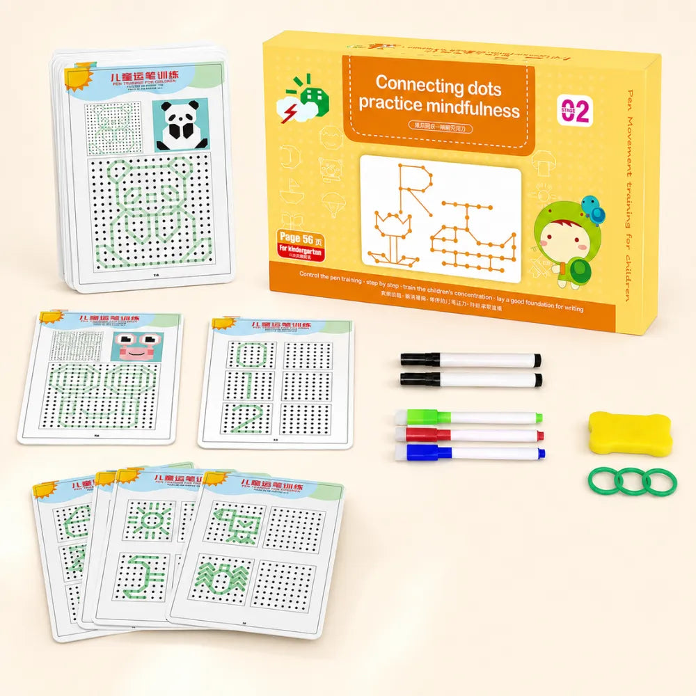 Magical Reusable Tracing Workbook Set for Kids | Alphabet, Numbers & Pen Control Handwriting Practice Book | Preschool Early Learning Educational Toy