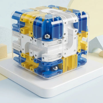 3D Ball Rolling Maze Cube Puzzle | Transparent Labyrinth Brain Teaser IQ Toy for Kids & Adults