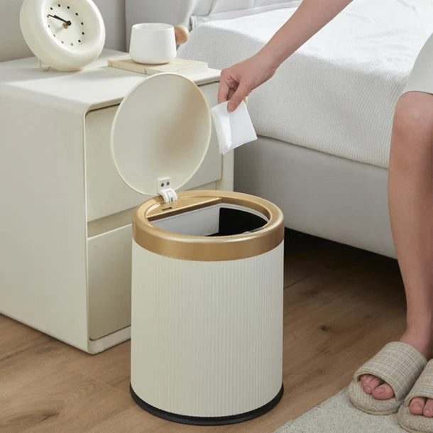 Smart Automatic Round Plastic Trash Can with Lid(13L)