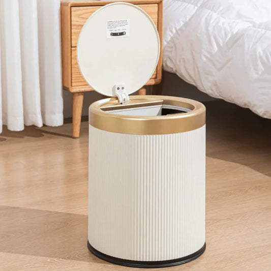 Smart Automatic Round Plastic Trash Can with Lid(13L)
