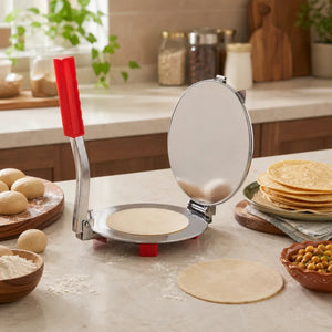Stainless Steel Puri Press Maker | Manual Chapati, Roti, Papad & Khakhra Press Machine | Heavy-Duty Kitchen Tool