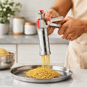 15-in-1 Stainless Steel Kitchen Press | Idiyappam, Murukku, Chakli, Sev, Noodles, Gathiya & Cookie Maker with Multiple Discs