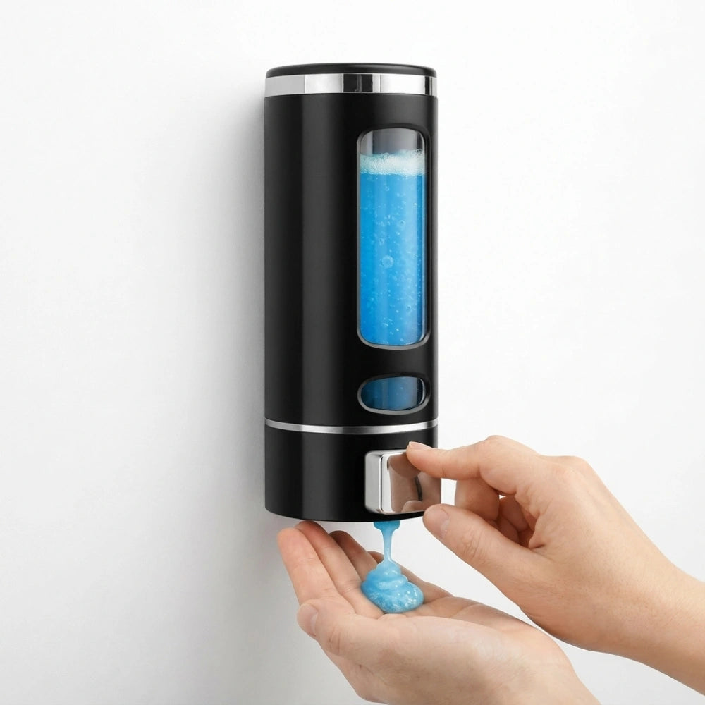 Wall Mounted Liquid Hand Wash Soap Dispenser | Refillable Manual Pump Dispenser for Bathroom & Kitchen