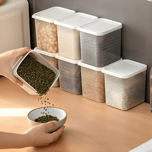 Pack of 6 Fridge Storage Containers | Stackable Airtight Food Organizer Boxes