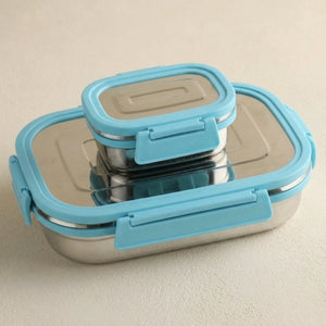 Fusion Stainless Steel Lunch Box Set with Airtight Leak-Proof Lids | Premium Food Grade Tiffin Box for Office, School & Travel | Reusable Lunch Containers