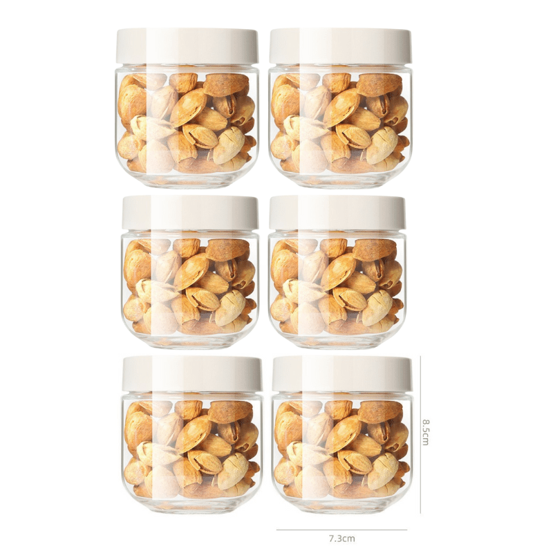 Premium 300ml Glass Airtight Food Storage Jar | Crystal Clear Pantry Organizer