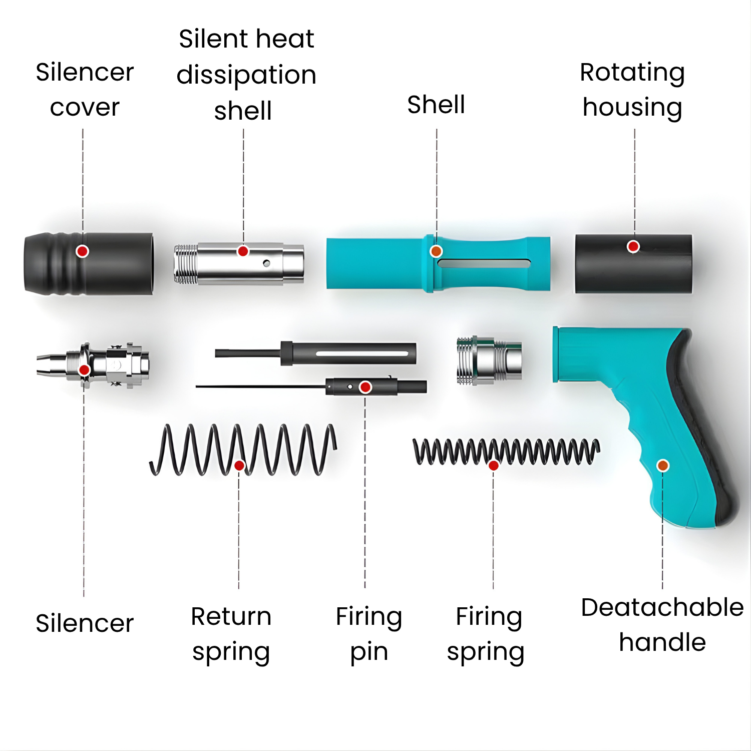 Heavy Duty Manual Nail Gun for Concrete, Wall & Wood Applications