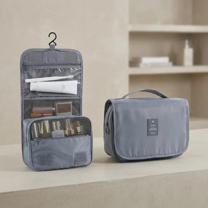 Hanging Toiletry & Makeup Organizer Bag | Portable Cosmetic Storage Pouch for Travel, Bathroom & Daily Use