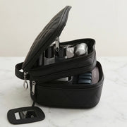 Premium Makeup Organizer Pouch | Travel Cosmetic Storage Bag with Brush Holders & Multi-Compartment Design