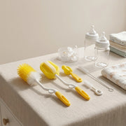 5PCS Baby Bottle Cleaning Brush Set | Bottle, Nipple, Straw & Sponge Cleaner Kit