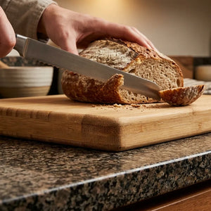 Premium Solid Wooden Chopping Board | Thick Butcher Block Cutting Board with Juice Groove | Knife-Friendly Kitchen Cutting Board