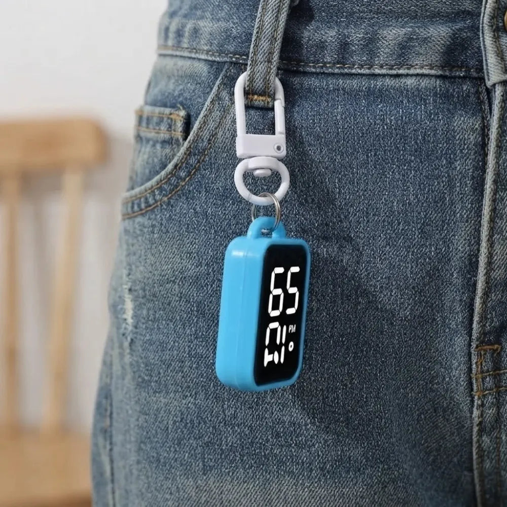 LED Digital Keychain Watch | Pocket Mini Timepiece for Students