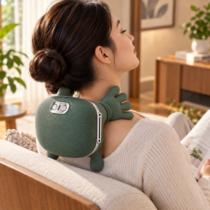 Electric Shoulder & Neck Massager – Deep Tissue Relief with Dual-Zone Heat & Palm Massag