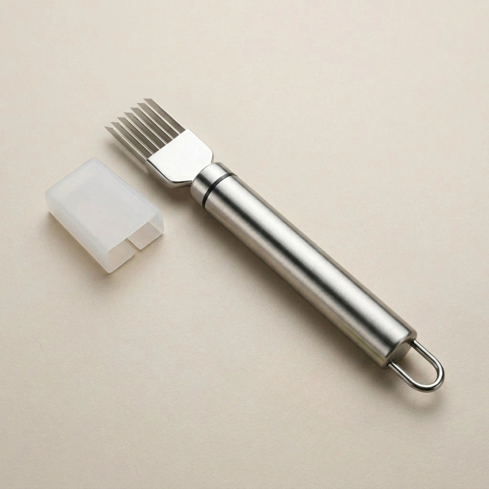 6-Blade Stainless Steel Vegetable Grater & Scallion Cutter | Onion, Herbs & Vegetable Shredder | Multi-Blade Chopping Knife