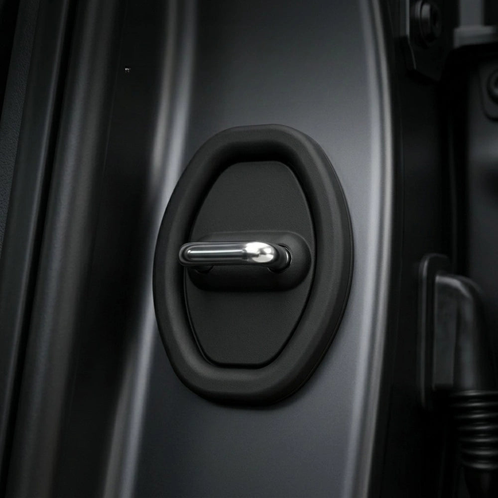 Car Door Lock Protector Cover | Silicone Rubber Shock Absorber Pads for SUV & Car Door Latch Protection 4PCS set