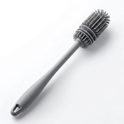 Silicone Bottle Cleaning Brush with Soft Flexible Bristles | Long Handle Water Bottle & Baby Bottle Cleaner | Easy Grip Kitchen Cleaning Brush
