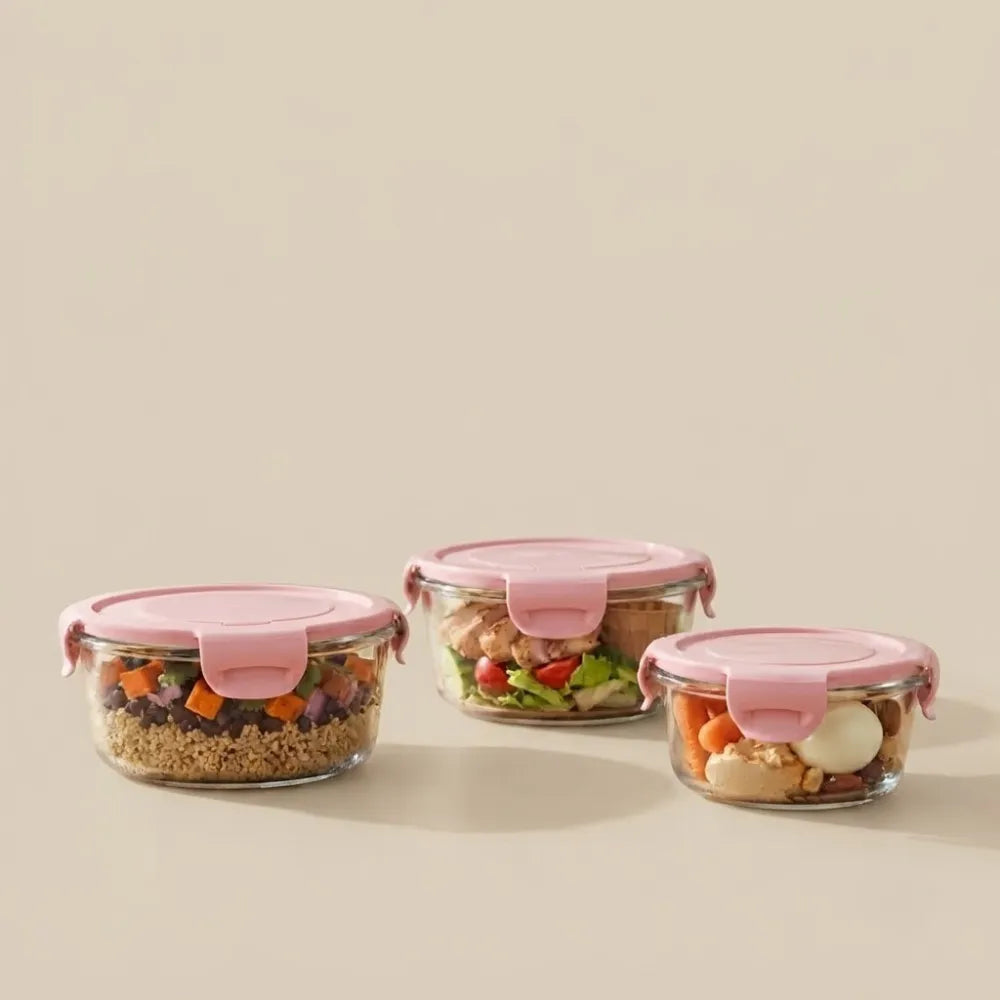 Easy Flow Cereal Dispenser Set of 3 | Airtight Kitchen Storage Jars for Rice, Pasta & Pulses (400ml, 600ml, 800ml) Leak-Proof, Easy Pour Design