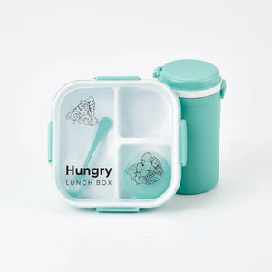 Lunch Box Set with Water Bottle & Spoon | 3 Compartment Leak-Resistant Lunch Box for Kids & Adults | BPA-Free Portable Tiffin Box