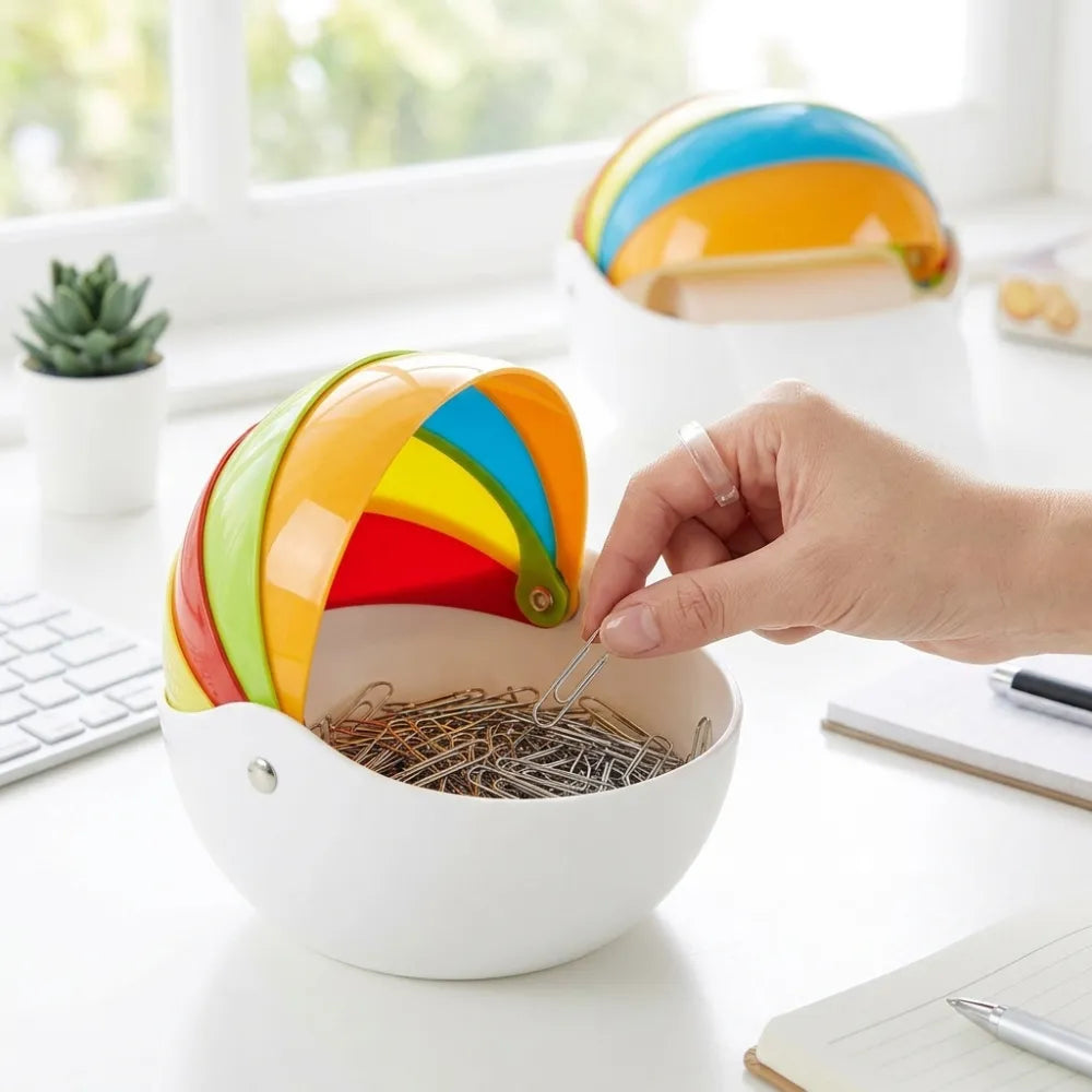 Rainbow Foldable Multifunction Tissue Box | Tissue Holder, Candy, Fruit Bowl & Snack Storage Organizer