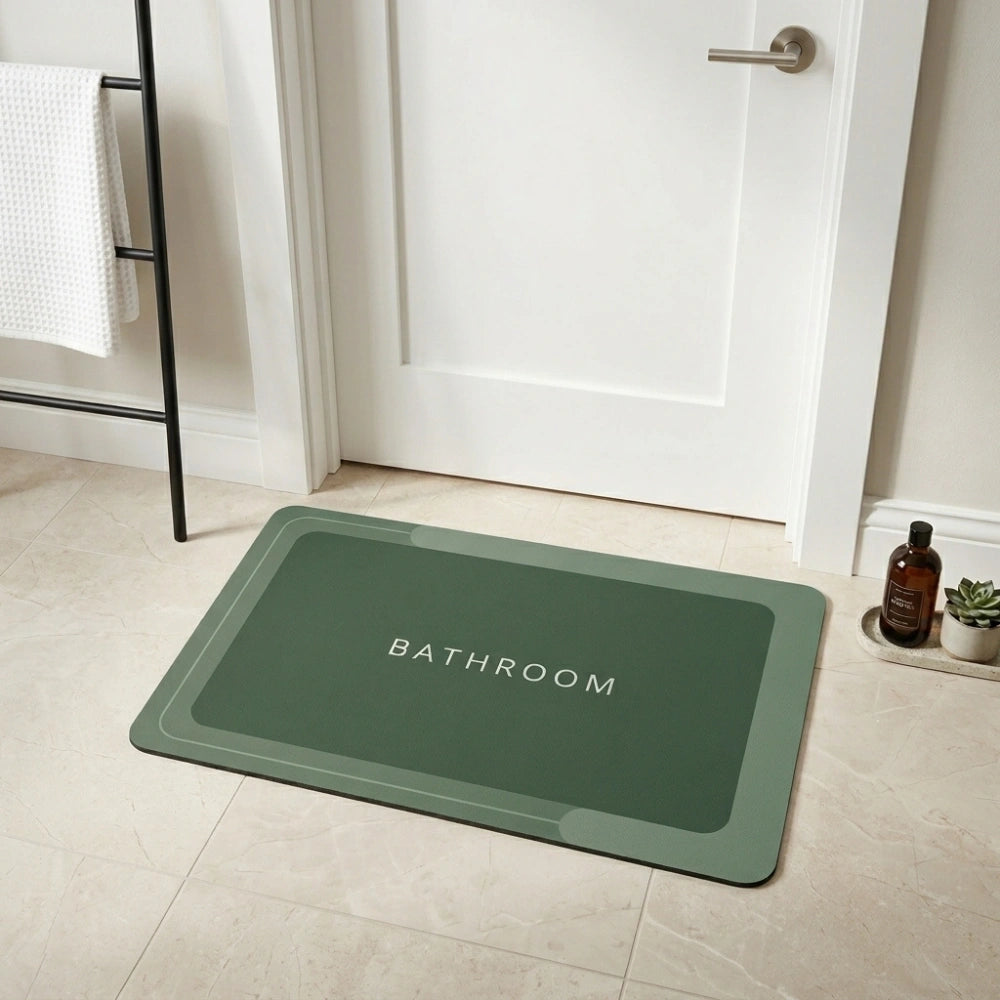 Luxury Anti-Slip Bathroom Floor Mat | Soft Absorbent Quick Dry Bath Rug | Waterproof Washroom Entrance Carpet