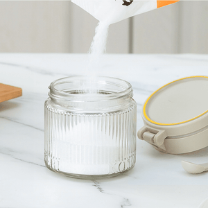 Mini Airtight Glass Containers with Spoon (300ml) | Perfect for Spices, Condiments & Snacks