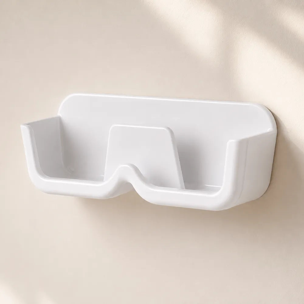 Wall-Mounted Glasses Holder & Sunglasses Organizer | No-Drill Self-Adhesive Eyewear Storage Box | Plastic Specs Display Case