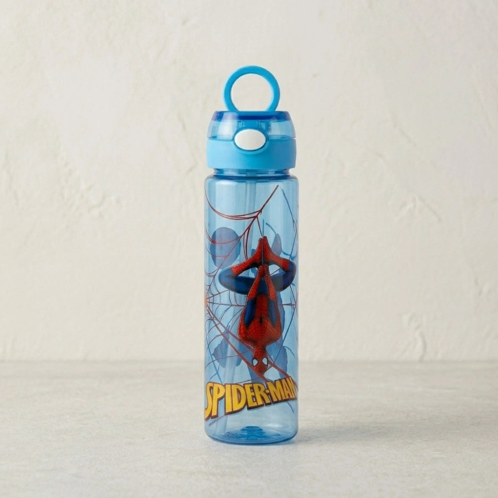 750ml Cartoon Kids Water Bottle | Leakproof Plastic Sipper Bottle for School, Travel & Outdoor | BPA-Free Drinking Bottle with Easy Carry Design