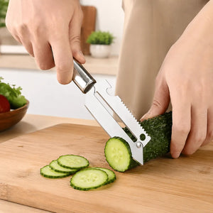5-in-1 Stainless Steel Vegetable Peeler | Multifunction Fruit & Vegetable Peeler with Knife, Fish Scaler, Bottle Opener & Potato Eye Remover