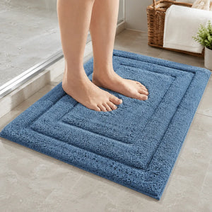 Anti-Skid Tufted Cotton Floor Mat 40×60cm | Soft Plush Bath & Living Room Rug | Absorbent Non-Slip Floor Mat